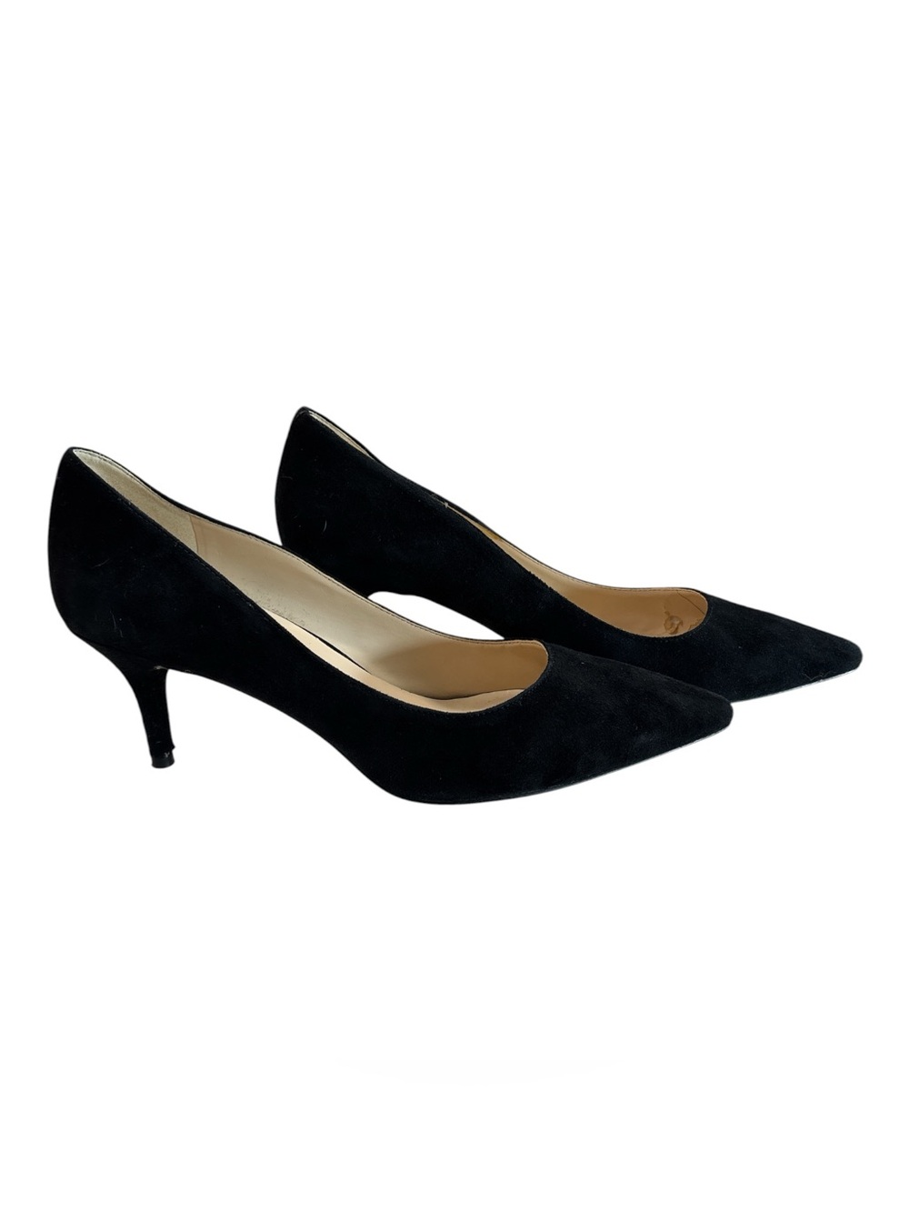 Nine West Black Suede Pointed-Toe Heels